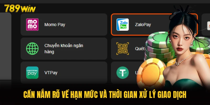 Cần nắm rõ về hạn mức và thời gian xử lý giao dịch